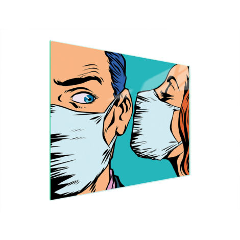 Glasschneidebrett 52x40 Maske