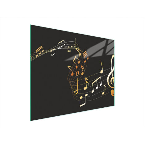Glasschneidebrett 52x40 Musik