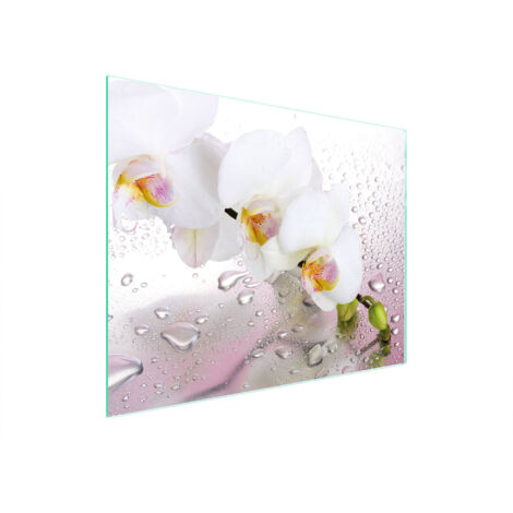 Glasschneidebrett 52x40 Orchidee
