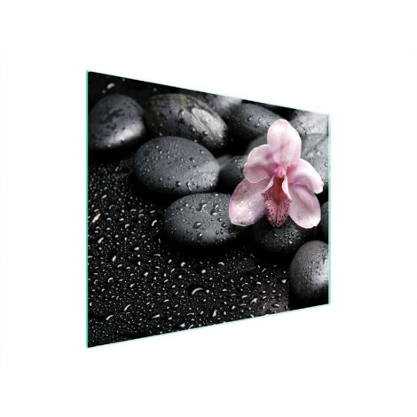 Glasschneidebrett 52x40 Orchidee
