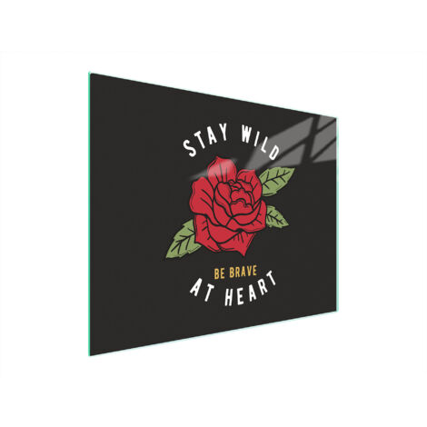 Glasschneidebrett 52x40 Rose
