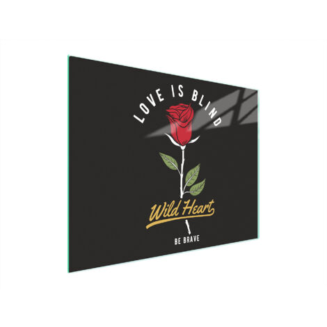 Glasschneidebrett 52x40 Rose