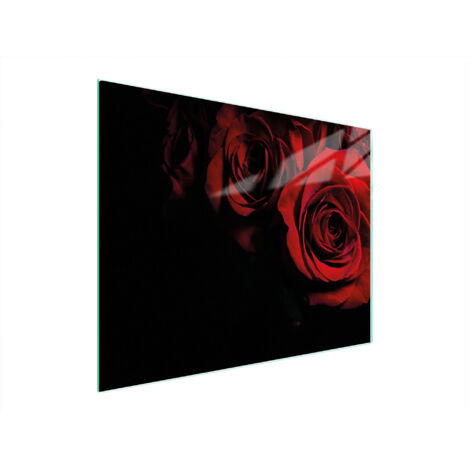 Glasschneidebrett 52x40 Rose