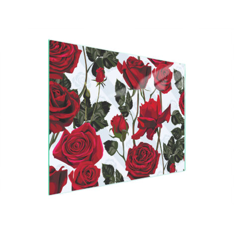 Glasschneidebrett 52x40 Rosen
