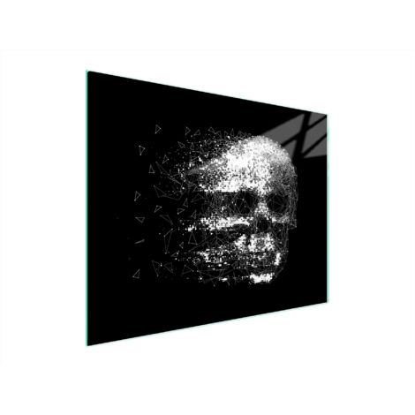 Glasschneidebrett 52x40 Totenkopf