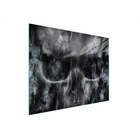 Glasschneidebrett 52x40 Totenkopf