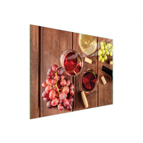 Glasschneidebrett 52x40 Wein
