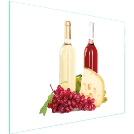 Glasschneidebrett 52x40 Wein