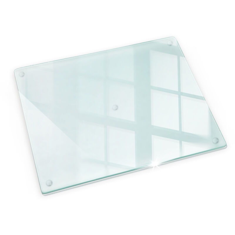 Tulup - Glasschneideplatten - Schneidebrett Aus Glas - Transparent - Herdabdeckplatten - Gehärtetes Glas – 52x40 Cm