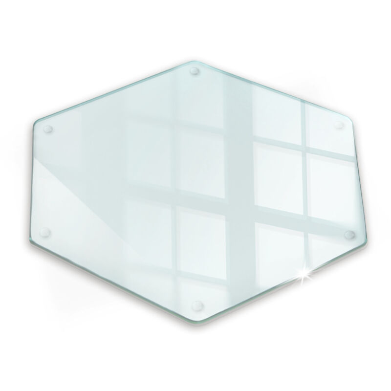 Tulup Glasschneideplatten - Schneidebrett Aus Glas - Transparent - Herdabdeckplatten - Gehärtetes Glas – H40 Cm