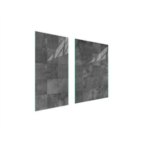 GLASSCHUTZPLATTE 75x52 GRAU