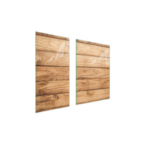 GLASSCHUTZPLATTE 75x52 HOLZ