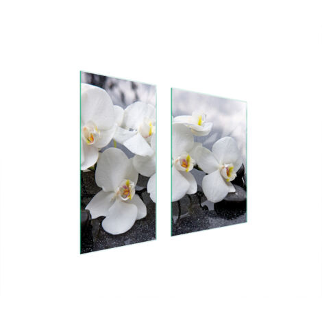 Glasschutzplatte 75x52 Orchidee