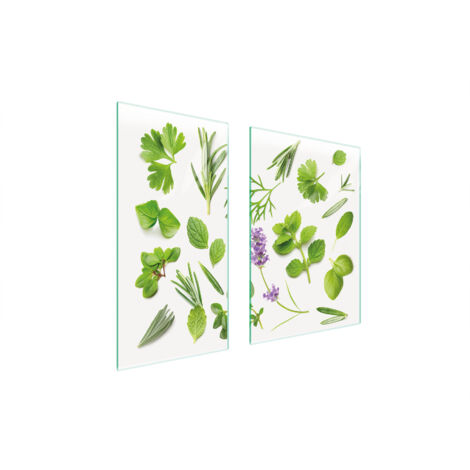 Glasschutzplatte 75x52 Pflanzen