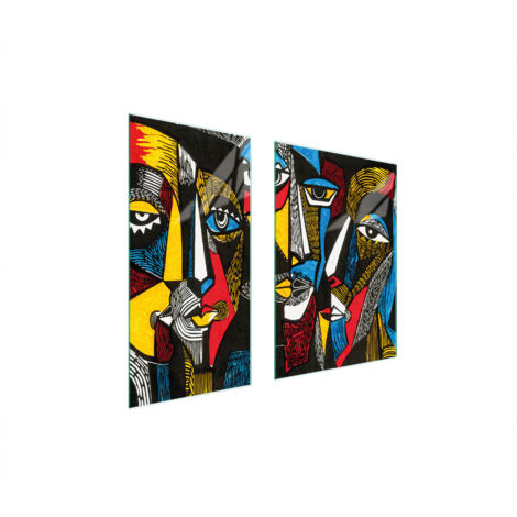 GLASSCHUTZPLATTE 75x52 POP ART.