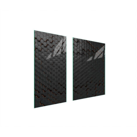 GLASSCHUTZPLATTE 75x52 SCHWARZ