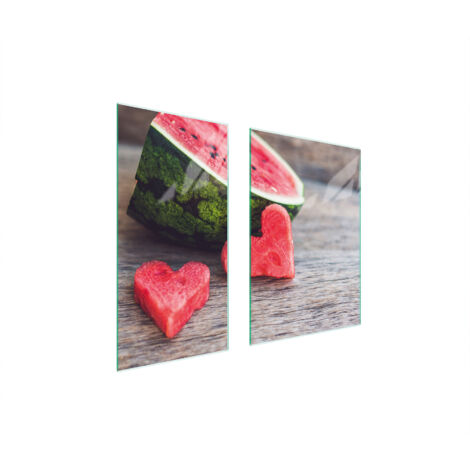 Glasschutzplatte 75x52 Wassermelone