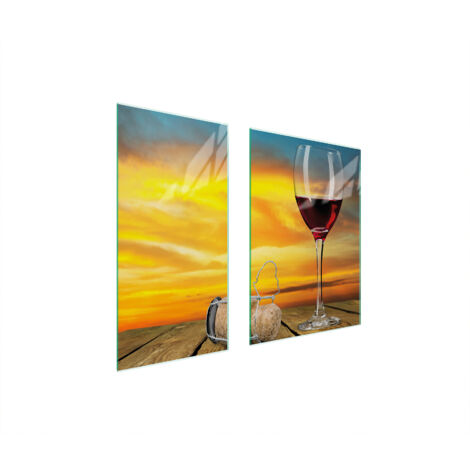 GLASSCHUTZPLATTE 75x52 WEIN