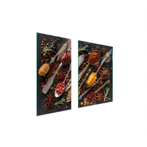 Glasschutzplatte Board 75x52 Gewürze
