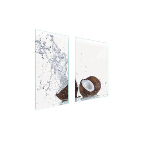 GLASSCHUTZPLATTE BOARD 75x52 KOKOSNUSS
