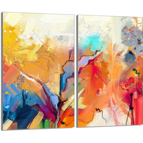 Glasschutzplatte für den Herd 2x30x52 Bunt