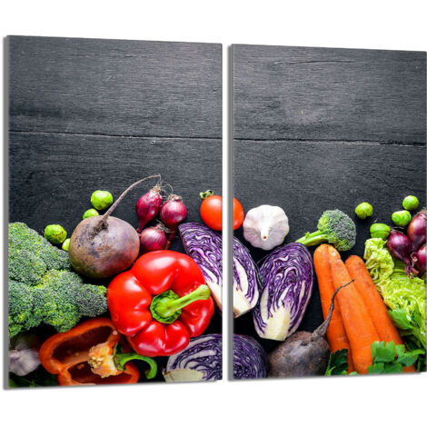 Glasschutzplatte für den Herd 2x30x52 Gemüse