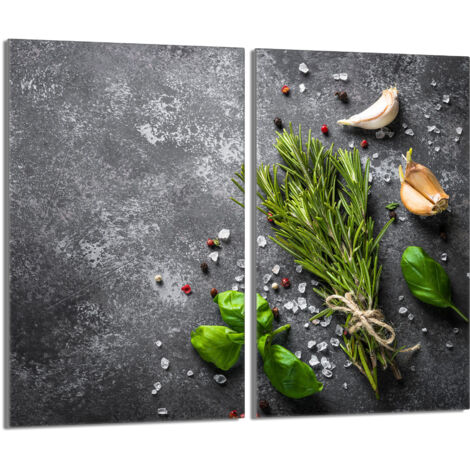 Glasschutzplatte für den Herd 2x30x52 Gewürze