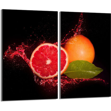 Glasschutzplatte für den Herd 2x30x52 Grapefruit