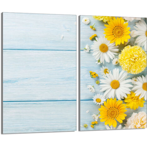 Glasschutzplatte für den Herd 2x30x52 Kamille