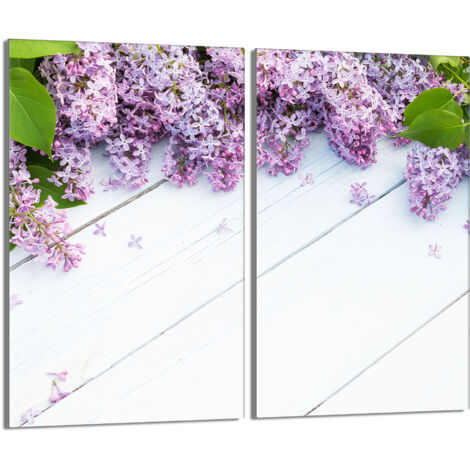 Glasschutzplatte für den Herd 2x30x52 Lila