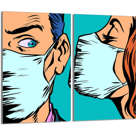 Glasschutzplatte für den Herd 2x30x52 Maske