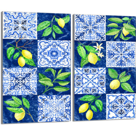 Glasschutzplatte für den Herd 2x30x52 Mosaik
