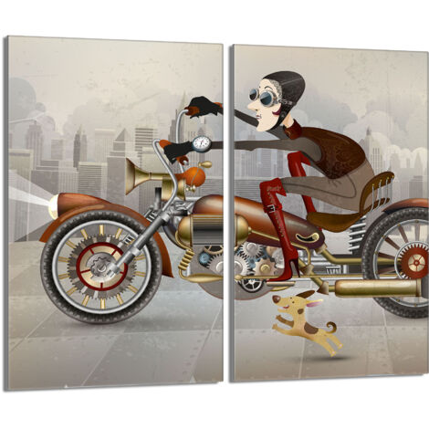 Glasschutzplatte für den Herd 2x30x52 Motorrad