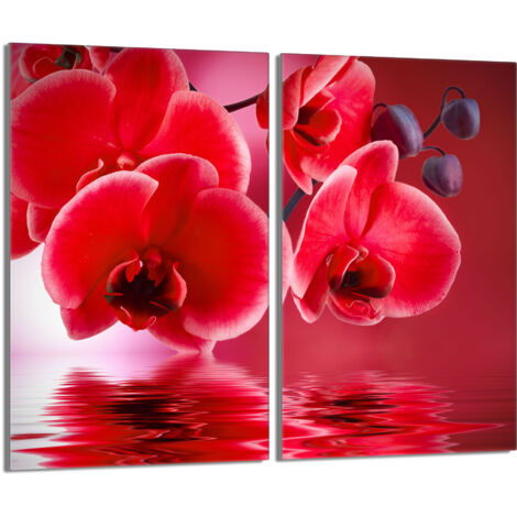Glasschutzplatte für den Herd 2x30x52 Orchidea