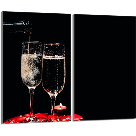 Glasschutzplatte für den Herd 2x30x52 Wein