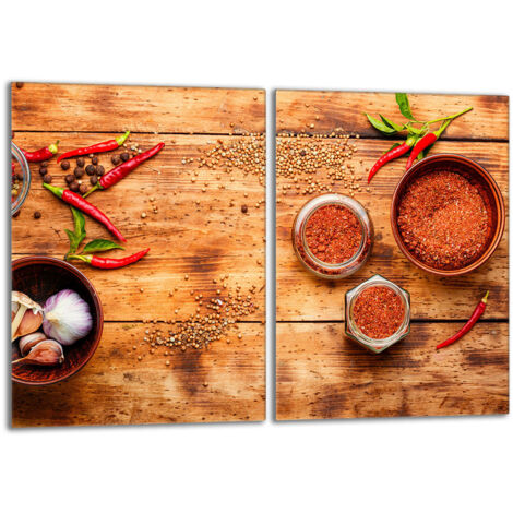 Glasschutzplatte für den Herd 2x40x52 Chilli