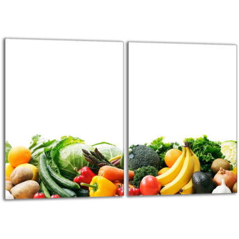 Glasschutzplatte für den Herd 2x40x52 Gemüse