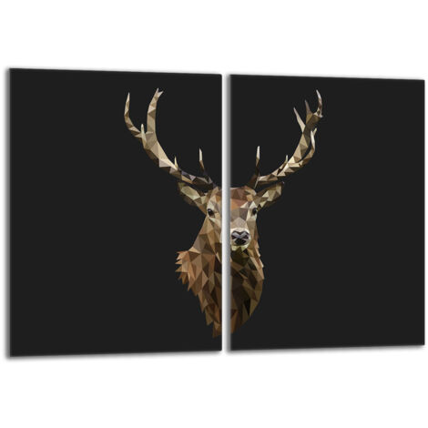 Glasschutzplatte für den Herd 2x40x52 Hirsch