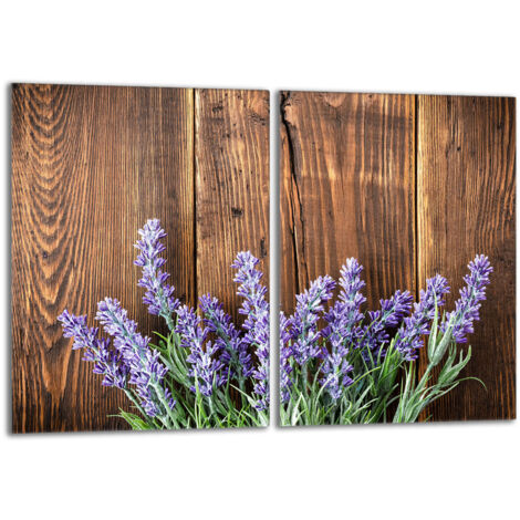 Glasschutzplatte für den Herd 2x40x52 Lavendel