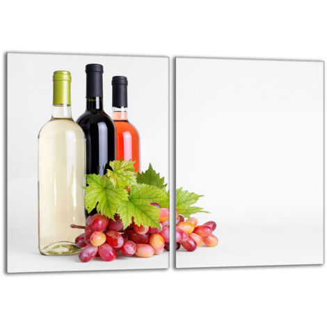 Glasschutzplatte für den Herd 2x40x52 Wein