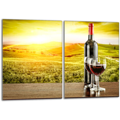 Glasschutzplatte für den Herd 2x40x52 Wein