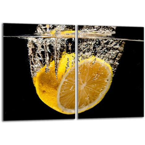 Glasschutzplatte für den Herd 2x40x52 Zitrone