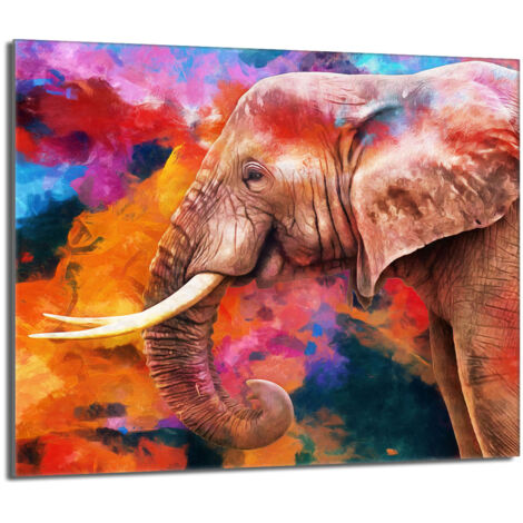 Glasschutzplatte für den Herd 60x52 Elefant