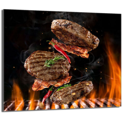Glasschutzplatte für den Herd 60x52 Grill