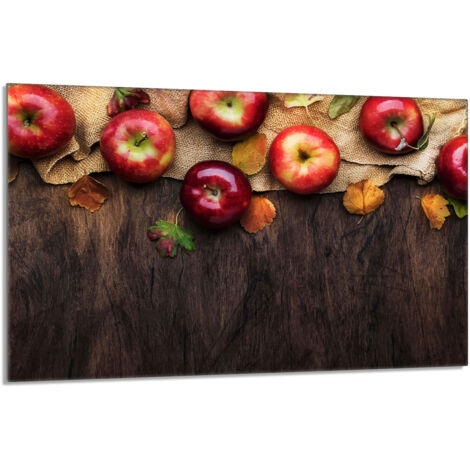 Glasschutzplatte für den Herd 80x52 Äpfel