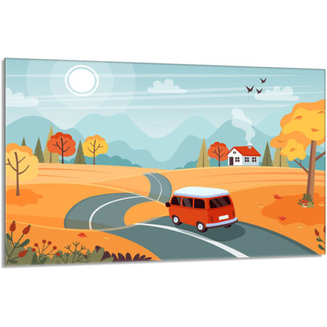 Glasschutzplatte für den Herd 80x52 Auto