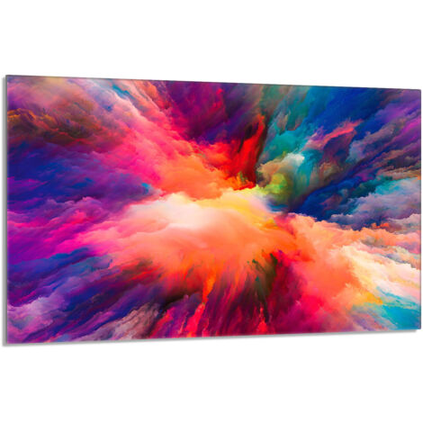 Glasschutzplatte für den Herd 80x52 Bunt