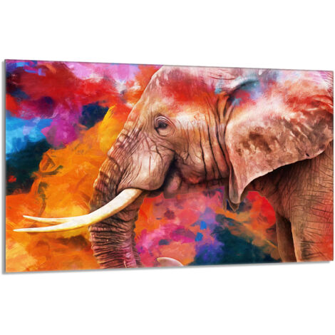 Glasschutzplatte für den Herd 80x52 Elefant