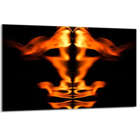 Glasschutzplatte für den Herd 80x52 Fire