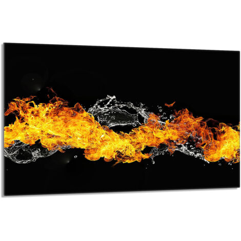 Glasschutzplatte für den Herd 80x52 Fire